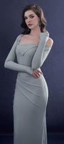 Sculpta Sheath Slit Hem Wool Midi Dress - MEAN BLVD