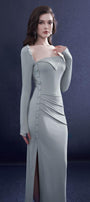 Sculpta Sheath Slit Hem Wool Midi Dress - MEAN BLVD