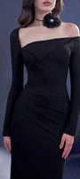 Sculpta Sheath Slit Hem Wool Midi Dress - MEAN BLVD