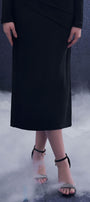 Sculpta Sheath Slit Hem Wool Midi Dress - MEAN BLVD
