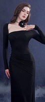 Sculpta Sheath Slit Hem Wool Midi Dress - MEAN BLVD