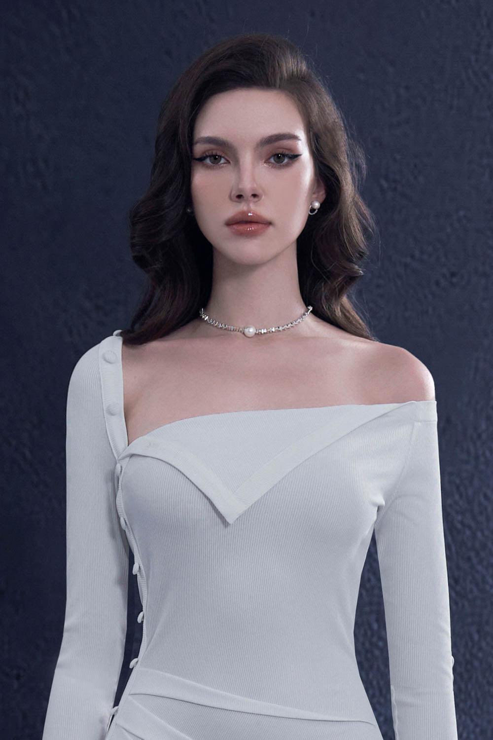 Sculpta Sheath Slit Hem Wool Midi Dress - MEAN BLVD