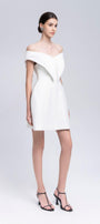 Sedna A-line Off-Shoulder Taffeta Mini Dress - MEAN BLVD