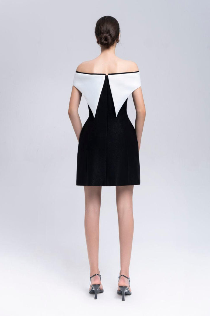 Sedna A-line Off-Shoulder Taffeta Mini Dress - MEAN BLVD