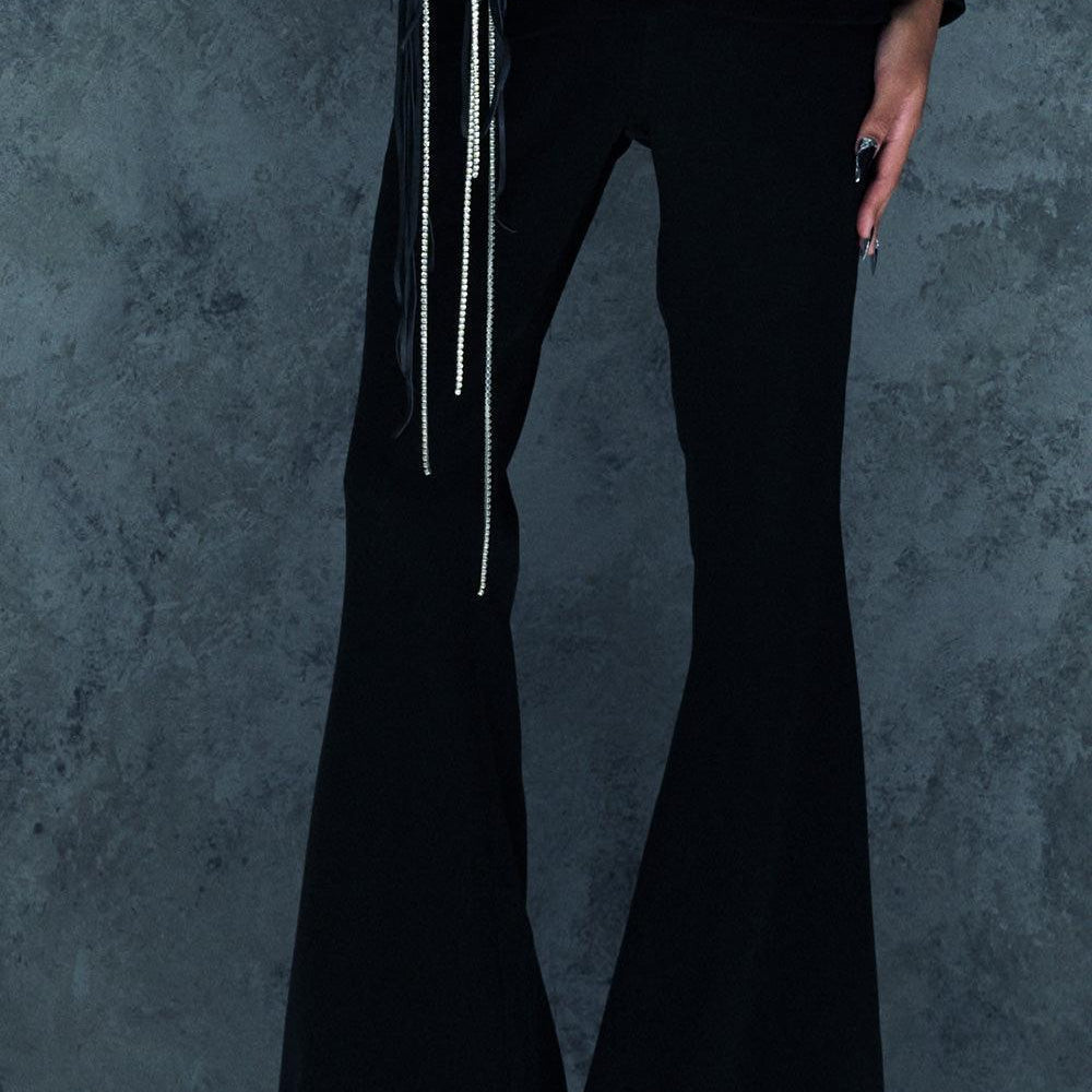 Selayne Fit and Flare Boot Cut Crepe Floor Length Pants - MEAN BLVD