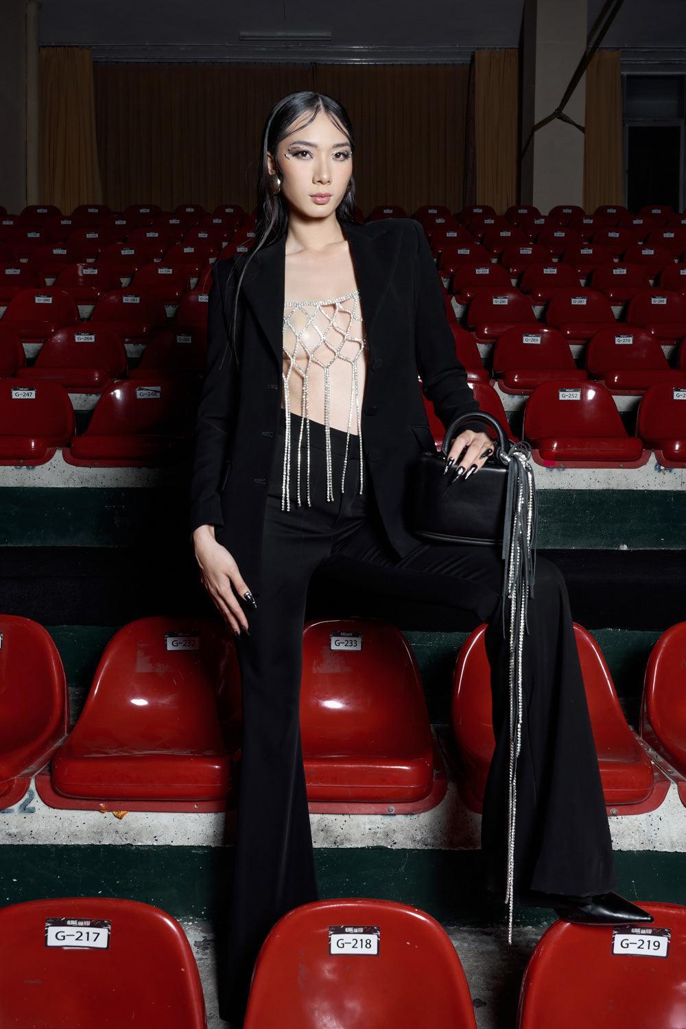 Women's Selayne Fit and Flare Boot Cut Crepe Floor Length Pants ...