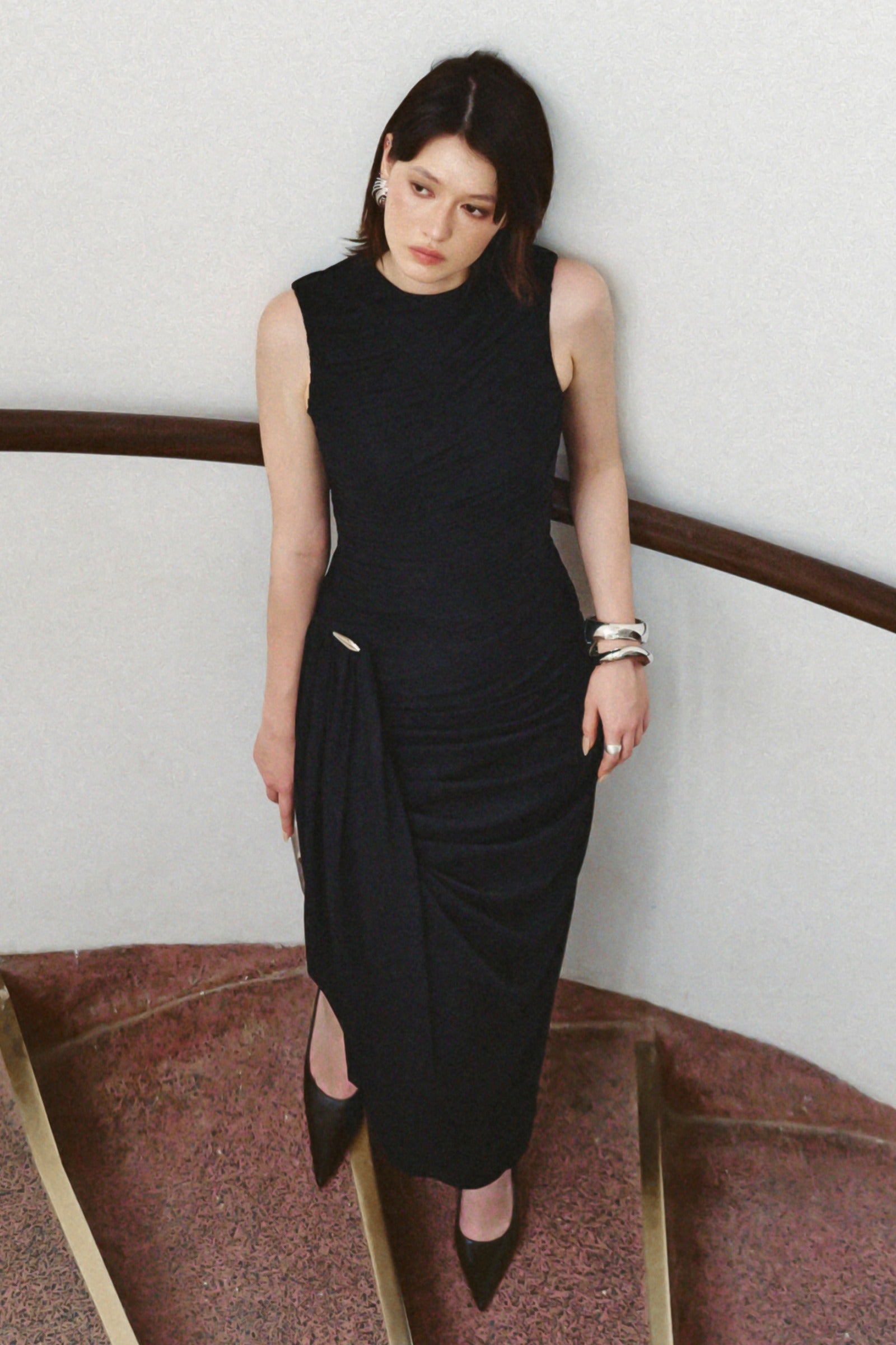 Etre Ruched Midi Dress