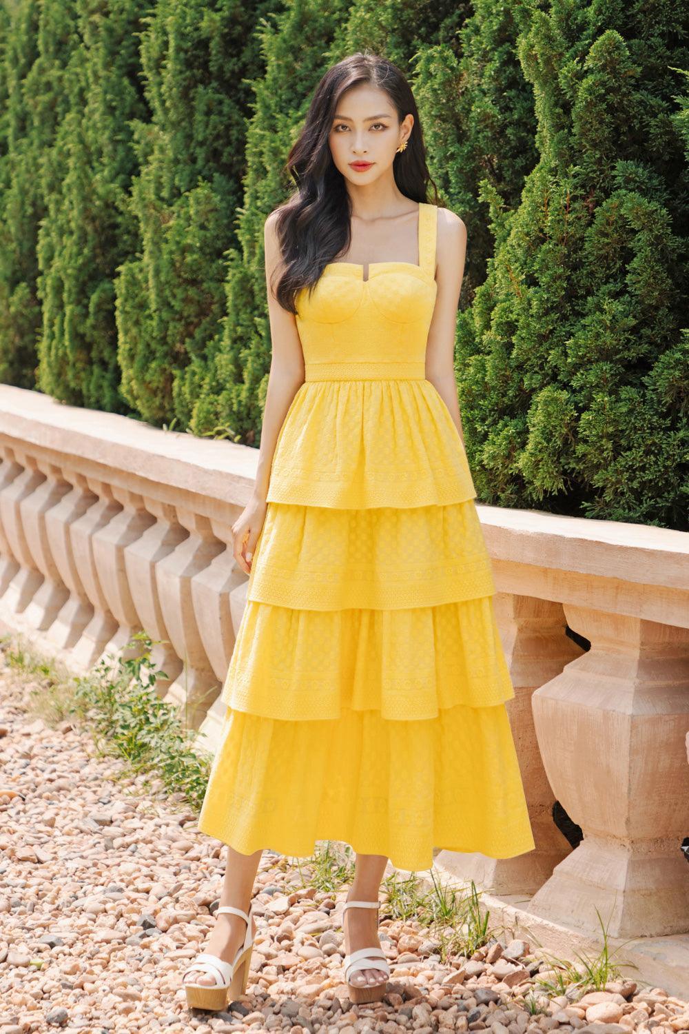 knee length dresses for ladies Mille Ruched Designer Midi Dress | Elegant Ruched Detailing & Flattering Fit main image 0