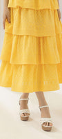 Señorita Layered Semi-Heart Neck Cotton Midi Dress - MEAN BLVD