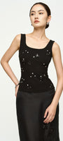 Sequinie Bodycon Tank Cotton Spandex Top - MEAN BLVD