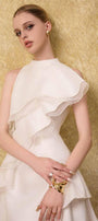 Seraph Pencil Ruffle Layer Taffeta Mini Dress - MEAN BLVD