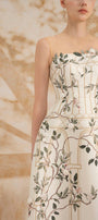 Seraphina A-line Illusion Neck Taffeta Silk Midi Dress - MEAN BLVD