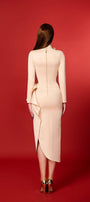 Seraphina Wrap High Neck Organdy Midi Dress - MEAN BLVD