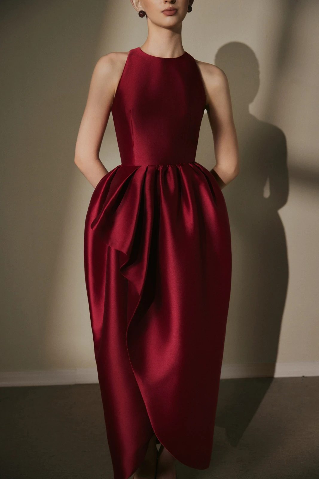 Seren Draped Midi Dress - MEAN BLVD