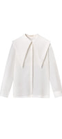 Seren Straight Sailor Collar Neck Linen Shirt - MEAN BLVD