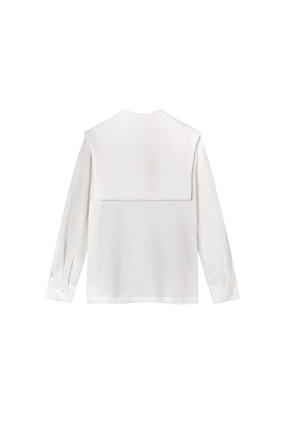 Seren Straight Sailor Collar Neck Linen Shirt - MEAN BLVD