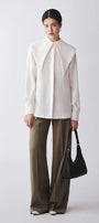 Seren Straight Sailor Collar Neck Linen Shirt - MEAN BLVD