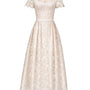 Serena A-line Short Sleeved Lace Midi Dress - MEAN BLVD