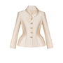 Serena Peplum Button Taffeta Jacket - MEAN BLVD
