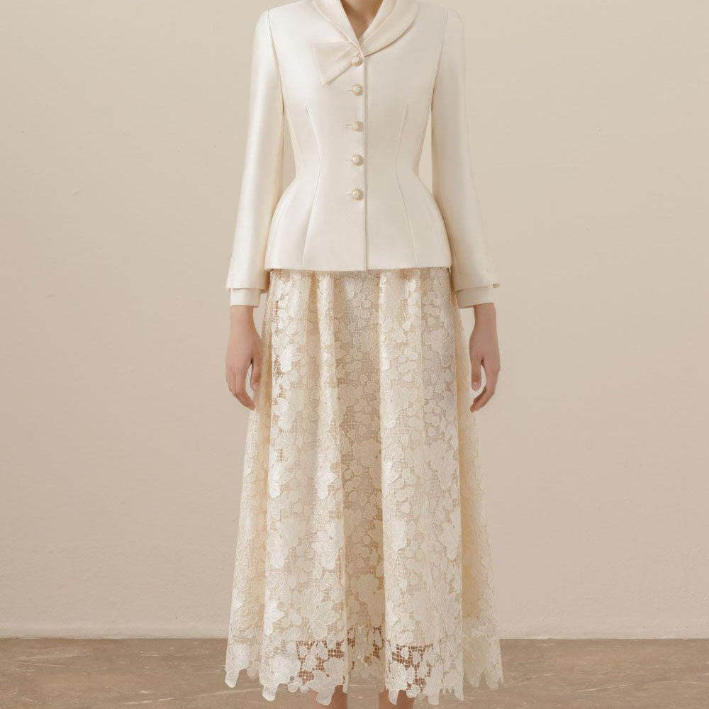 Serena Peplum Button Taffeta Jacket - MEAN BLVD