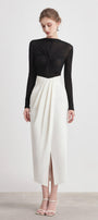 Serene Bodycon Boat Neck Elastane Top - MEAN BLVD