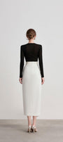 Serene Bodycon Boat Neck Elastane Top - MEAN BLVD