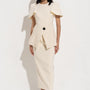 Shay Slit	Puffy Sleeved Surah Silk Top