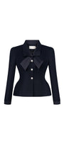 Sheila Peplum Square Shoulder Polycotton Jacket - MEAN BLVD