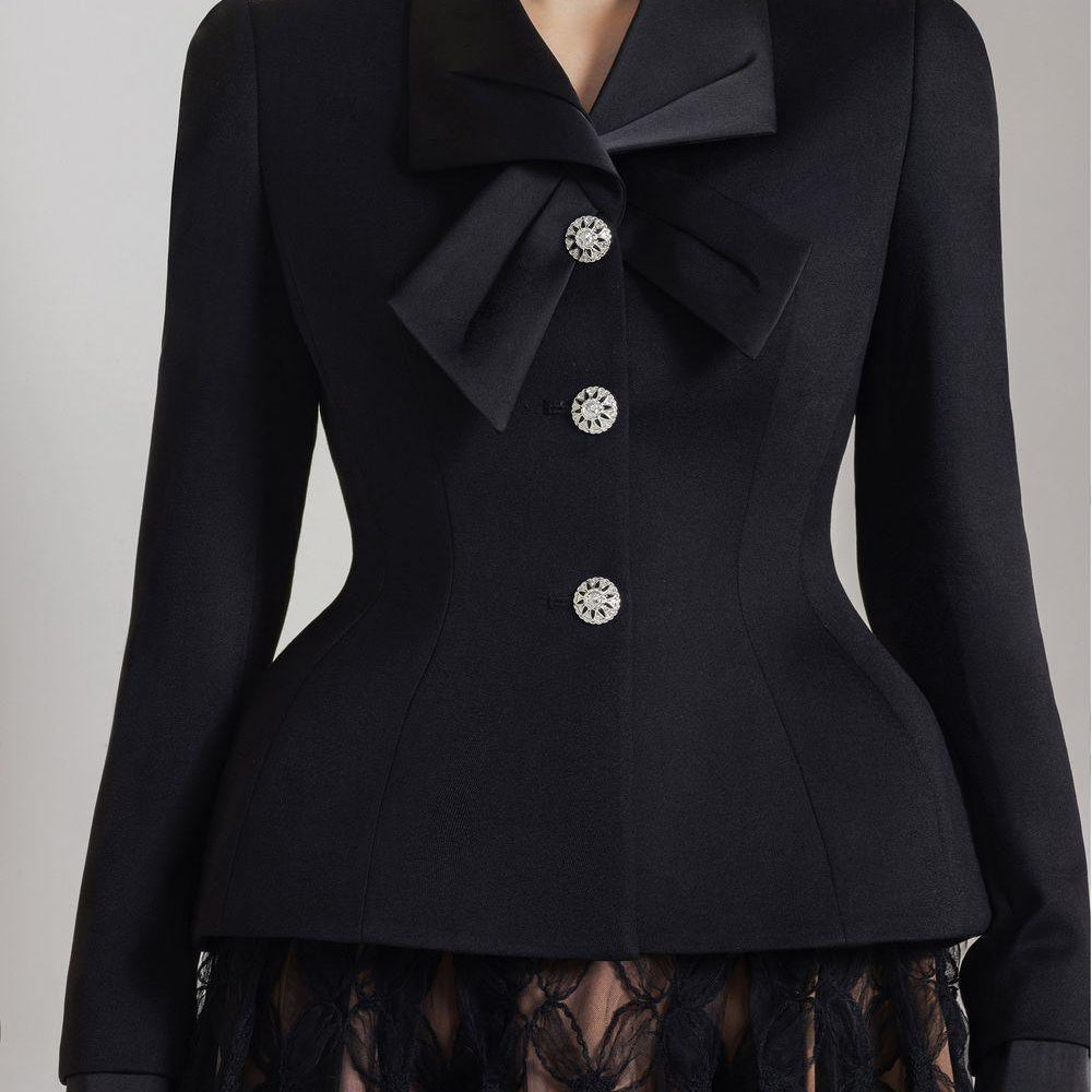 Sheila Peplum Square Shoulder Polycotton Jacket - MEAN BLVD