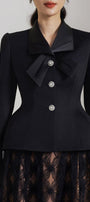 Sheila Peplum Square Shoulder Polycotton Jacket - MEAN BLVD