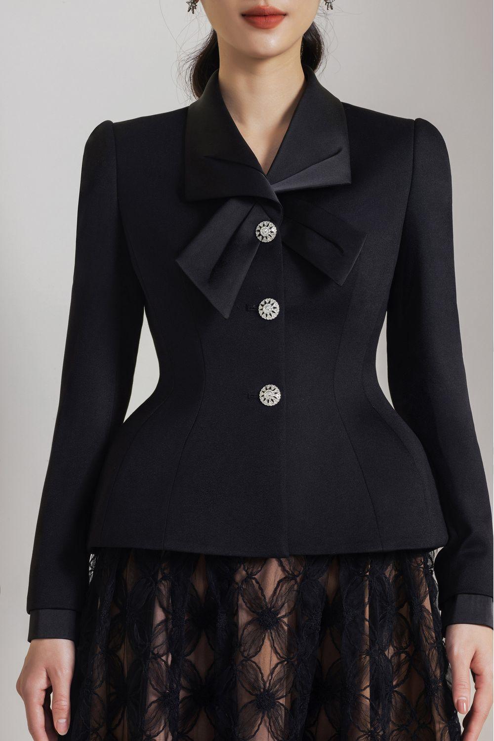 Sheila Peplum Square Shoulder Polycotton Jacket - MEAN BLVD