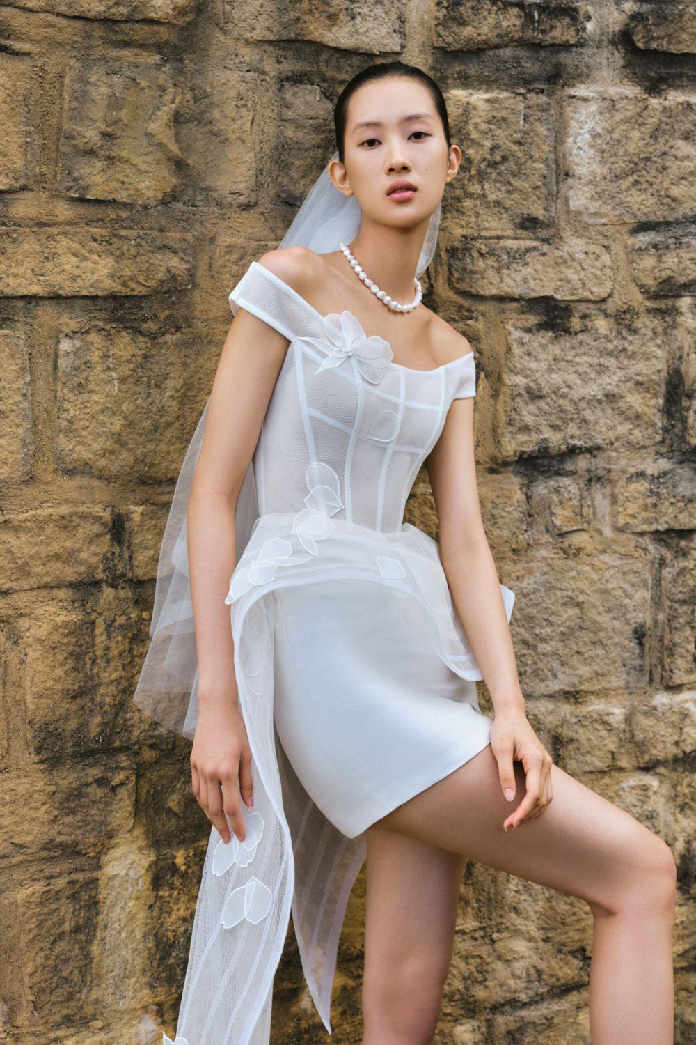 white mesh peplum dress Fashion to Figure Plus Size Women's Mesh Lace Peplum with Pipe White Size 1