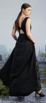 Shockwave Slit Sleeveless Brocade Long Length Top - MEAN BLVD