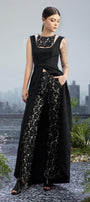 Shockwave Slit Sleeveless Brocade Long Length Top - MEAN BLVD