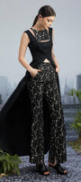 Shockwave Slit Sleeveless Brocade Long Length Top - MEAN BLVD