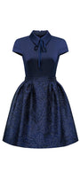 Simone A-line Collared Neck Taffeta Silk Mini Dress - MEAN BLVD