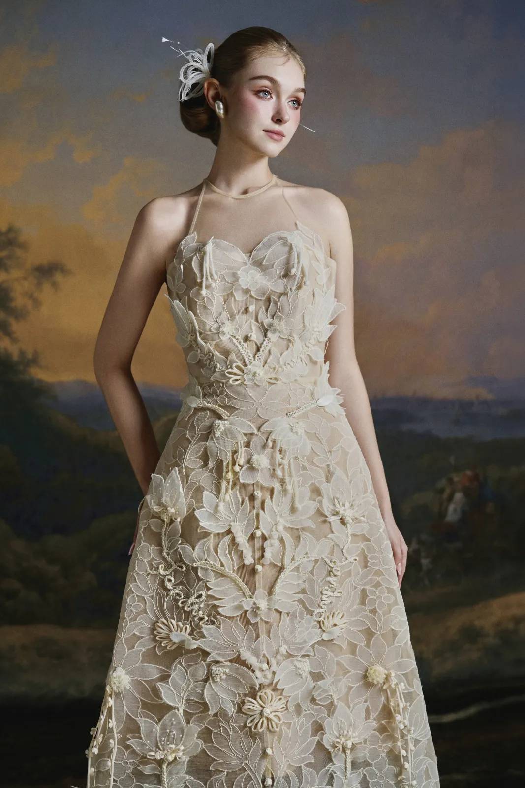 Sisley Floral Applique Midi Dress - MEAN BLVD
