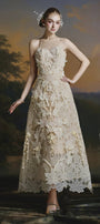 Sisley Floral Applique Midi Dress - MEAN BLVD