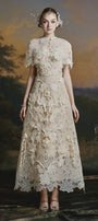 Sisley Floral Applique Midi Dress - MEAN BLVD