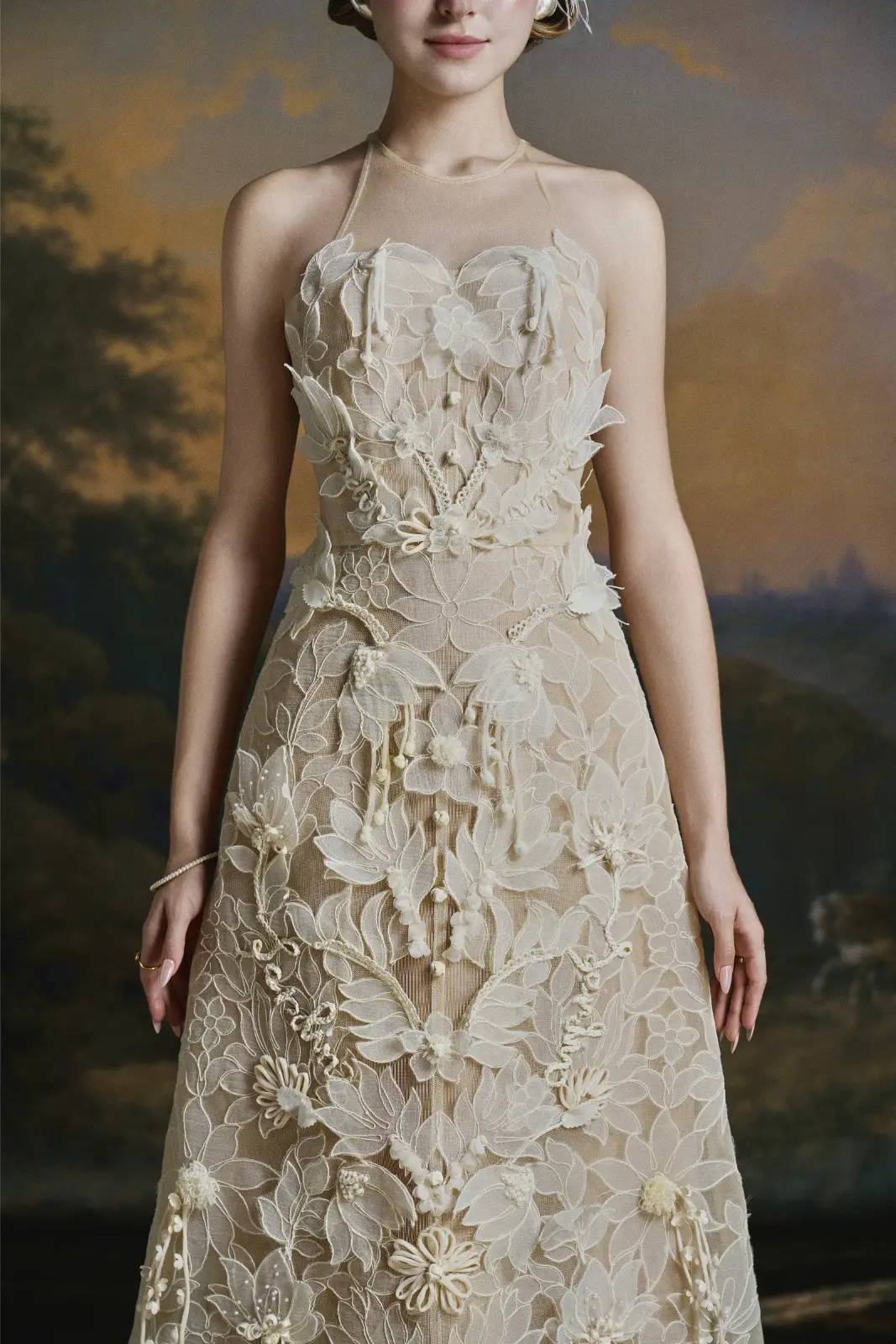 Sisley Floral Applique Midi Dress - MEAN BLVD