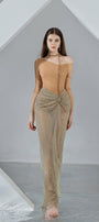 Skyla Bodycon Long Sleeved Organza Maxi Dress - MEAN BLVD
