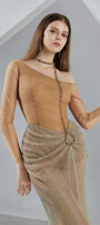 Skyla Bodycon Long Sleeved Organza Maxi Dress - MEAN BLVD