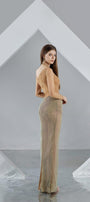 Skyla Bodycon Long Sleeved Organza Maxi Dress - MEAN BLVD