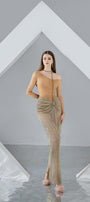 Skyla Bodycon Long Sleeved Organza Maxi Dress - MEAN BLVD