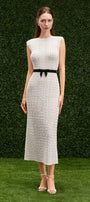 Sloan Sheath Cap Sleeved Lace Midi Dress - MEAN BLVD