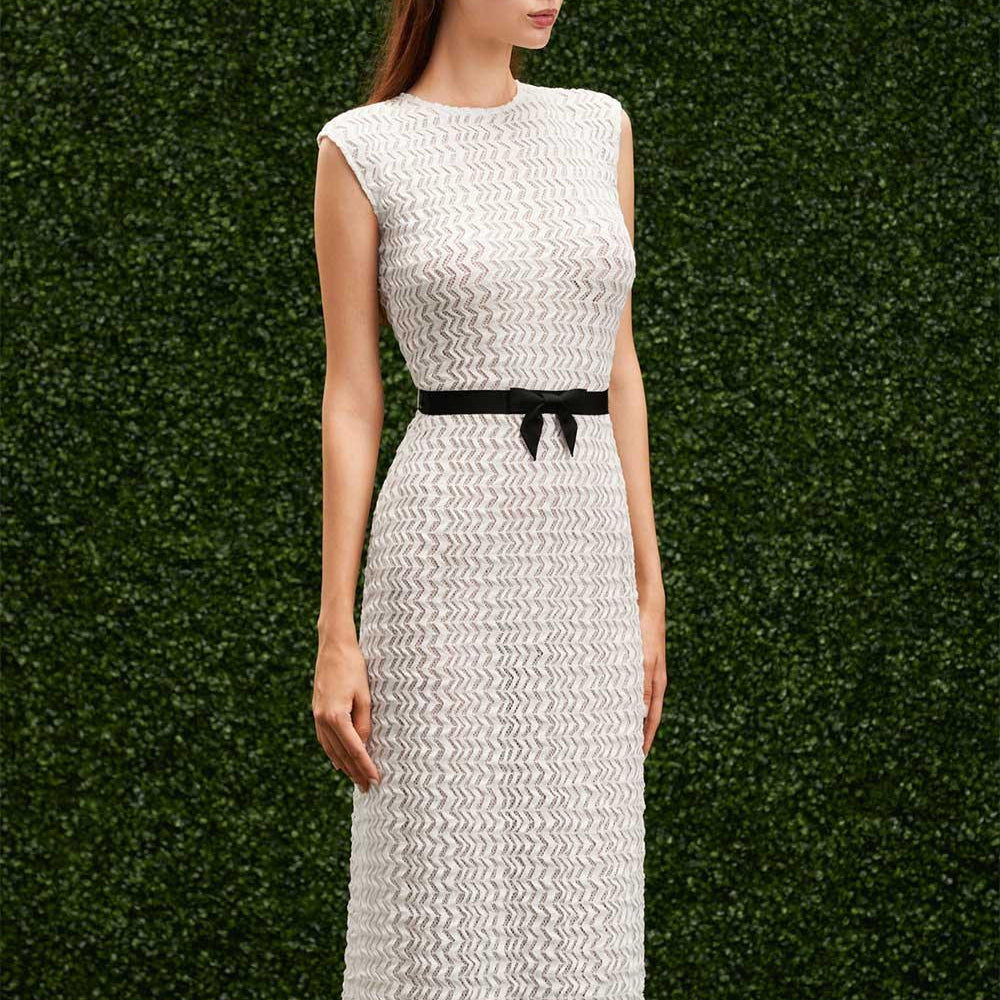 Sloan Sheath Cap Sleeved Lace Midi Dress - MEAN BLVD