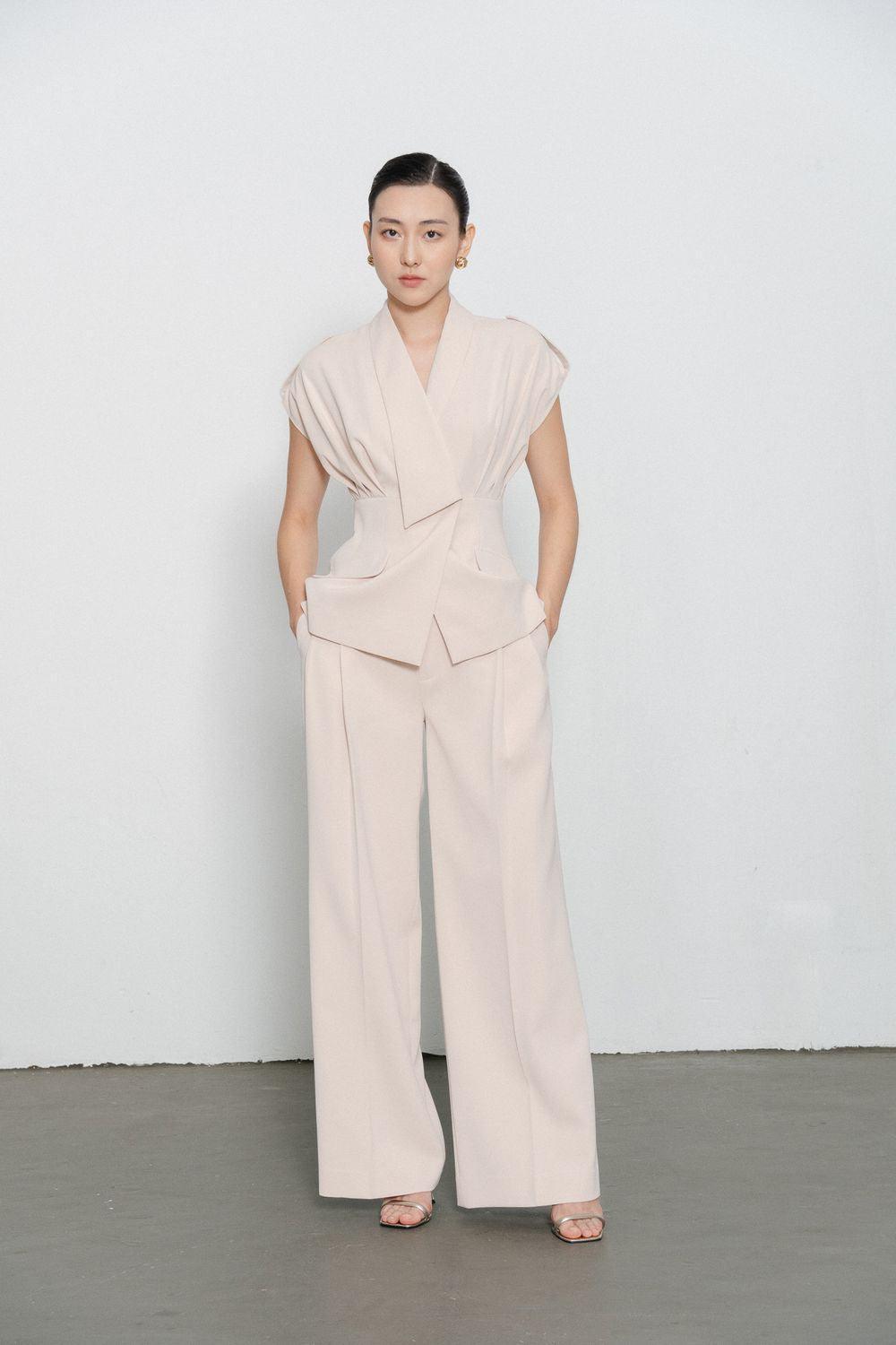 Sloane Straight Wide Leg Crepe Floor Length Pants - MEAN BLVD