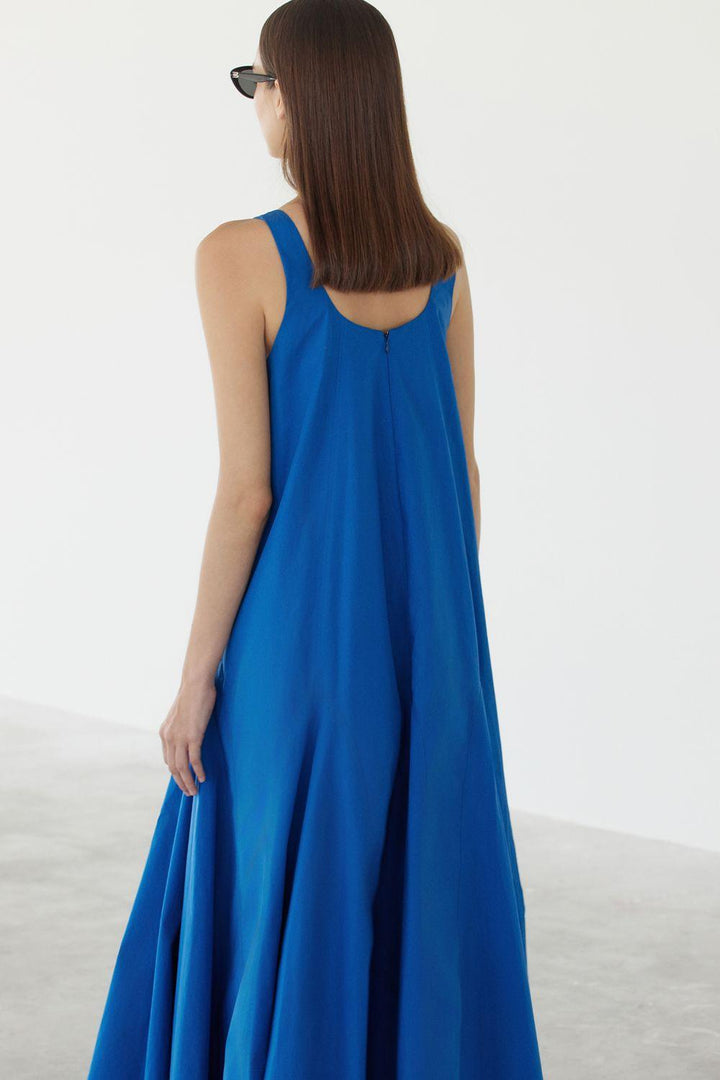 Sloane Tent Scoop Neck Cotton Ankle Length Dress - MEAN BLVD