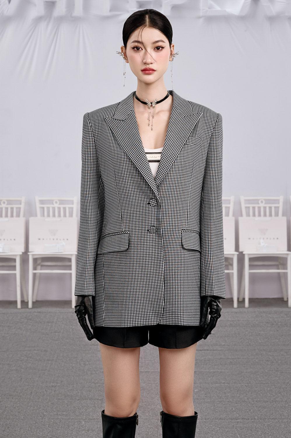 Snow Man Straight Peak Lapel Cotton Blazer - MEAN BLVD