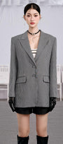Snow Man Straight Peak Lapel Cotton Blazer - MEAN BLVD